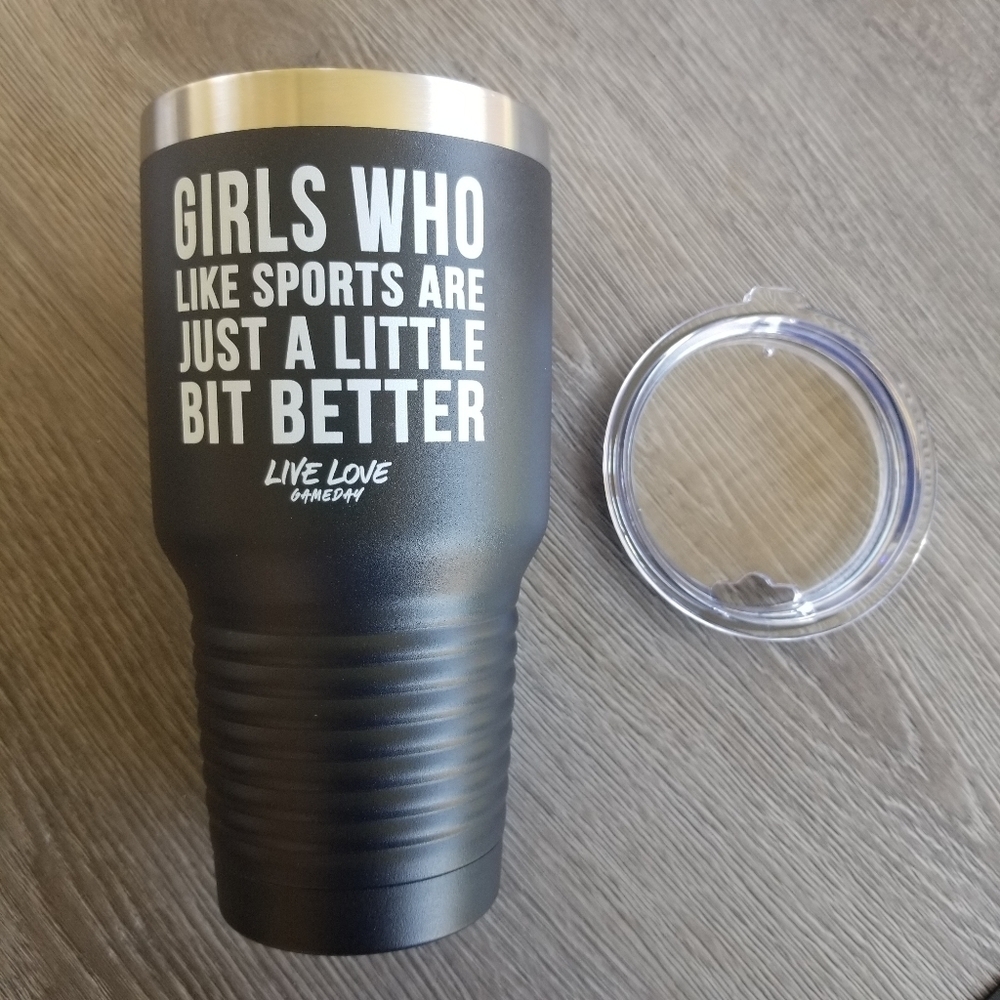 Live Love GameDay Black 32 oz tumbler with lid NWT - Picture 3 of 8